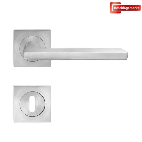 Karcher TüRdrüCker-Rosetten-Garnitur ER54Q Montana Quadratisch Edelstahl Matt Bb-image