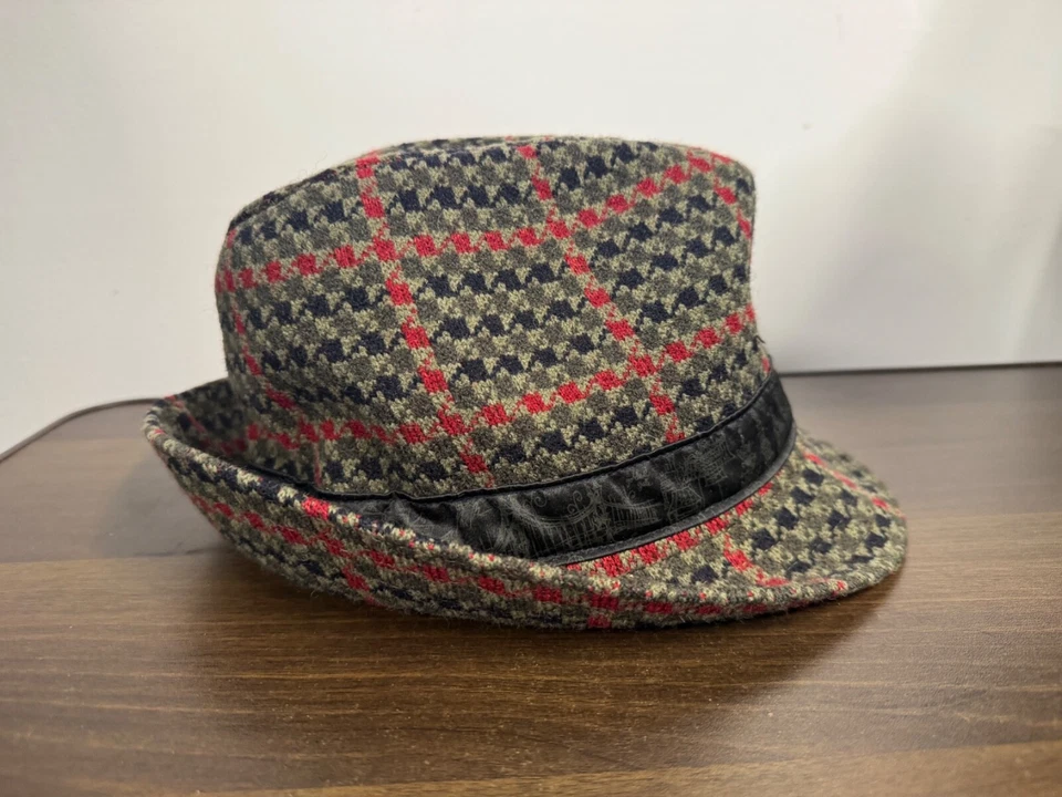 RARE Kangol Stereo London Big Ben Paris DJ Player Trilby Tweed Hat Fedora M NEW - Image 3 of 4