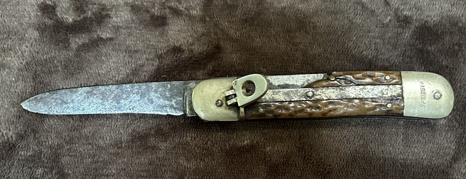 Vintage Lever Lock Knife Bone Springer Parts Knife Blazer? Hubertus? eBay