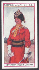 COPE - EMINENT BRITISH REGIMENTS (CLARET) - #12 18TH PWO TIWANA LANCERS