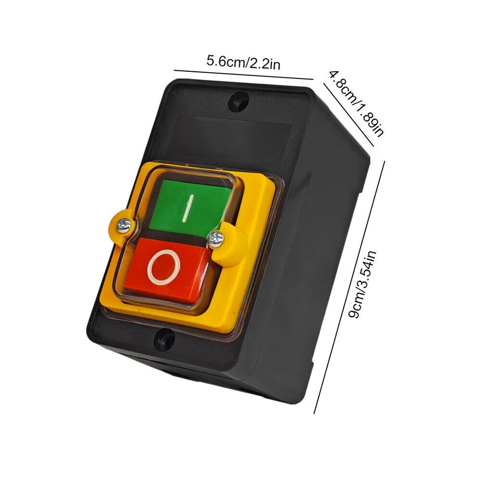 Motor Push Button Drill Switch Machine WaterProof ON/OFF for 10A 380V KAO-10KH - Image 2 of 4