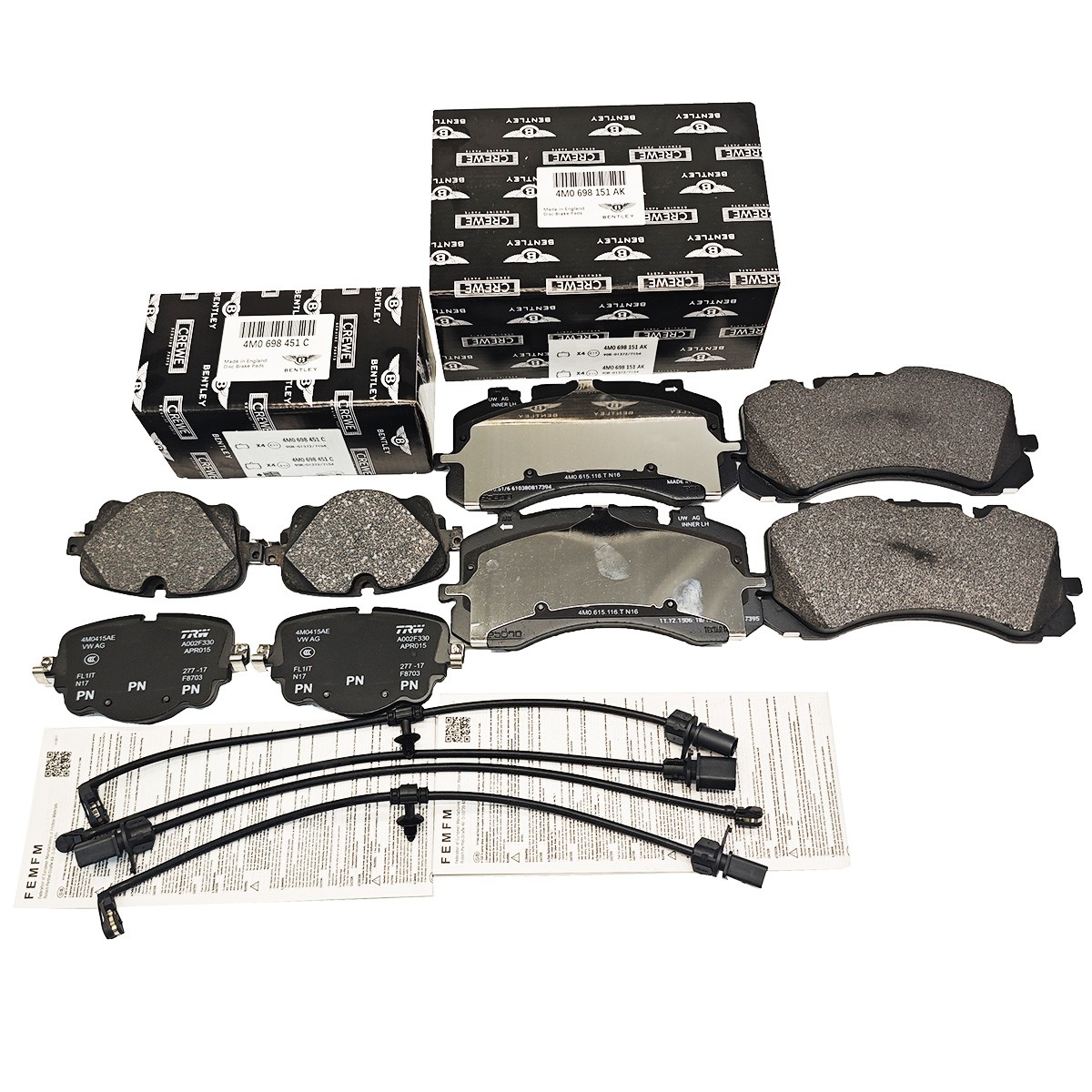 Bentley Bentayga 2017-2025 FRONT Brake pad P/N 4M0698151BN