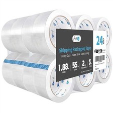 Heavy Duty Carton Sealing Tape - 24 Rolls, 1.88" x 55 yds, 2 mil Thick