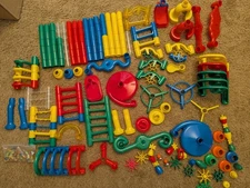 Marble Run ~195 pieces Mindware? & Toto Multiple Sets Marble Maze w/ Marbles