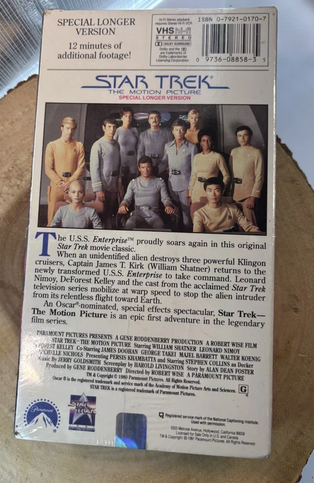 STAR TREK: THE MOVIE (VHS, 1980) SPECIAL LONG VERSION SEALED PARAMOUNT WATERMARK - Image 4 of 4