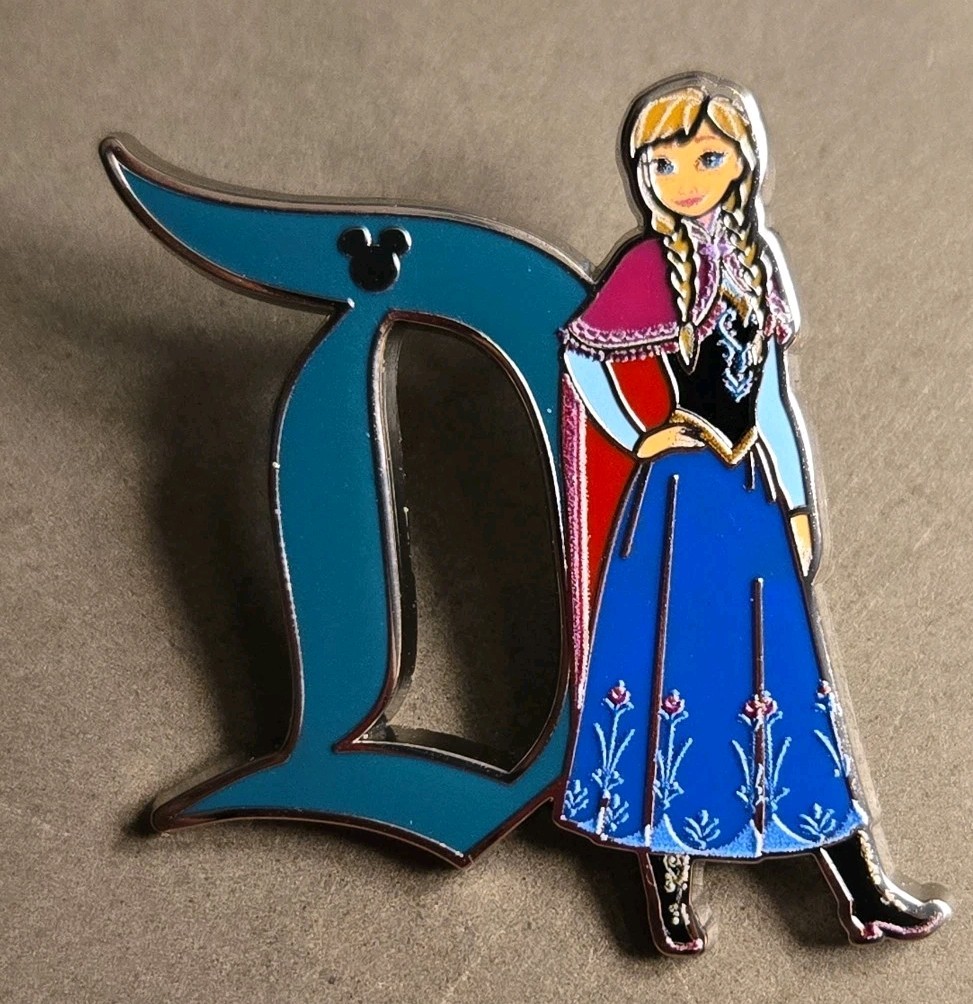 Authentic Disneyland Exclusive Hidden Mickey Anna D Pin 2025 Wave A Frozen