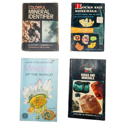 Rocks & Minerals Field Guides - Lot of 4 - VTG 50s, 60s & 70s PB, HC Illustrated