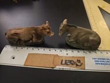 personaggi Bue Asinello presepe vintage - made in Italy In Terracotta