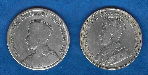 TWO 1935 & 1936 CANADIAN $1 DOLLARS CIRCULATED COIN - 80% PURE SILVER