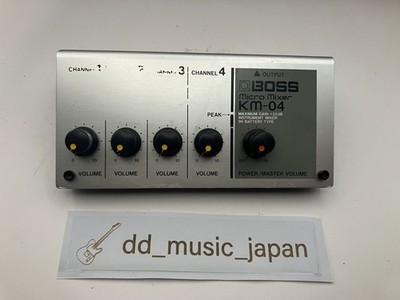 BOSS KM-04 Micro Mixer  4 Channel Mixer Tested Used