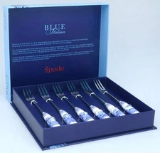 Spode Blue Italian Pastry Fork - Set of 6 8610121