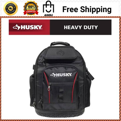 #ad Husky 16 In.Tool Backpack Waterproof Molded Base Durability Standard Duty New $64.99