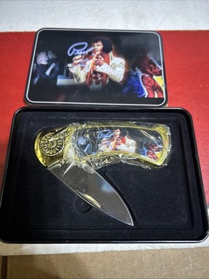 Elvis Presley Pocket Knife In Original Tin, Never Used