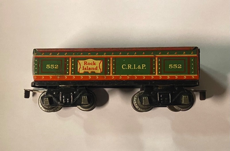 MARX  ROCK ISLAND 8 WHEELED #552 GONDOLA  - VERY GOOD CONDITION