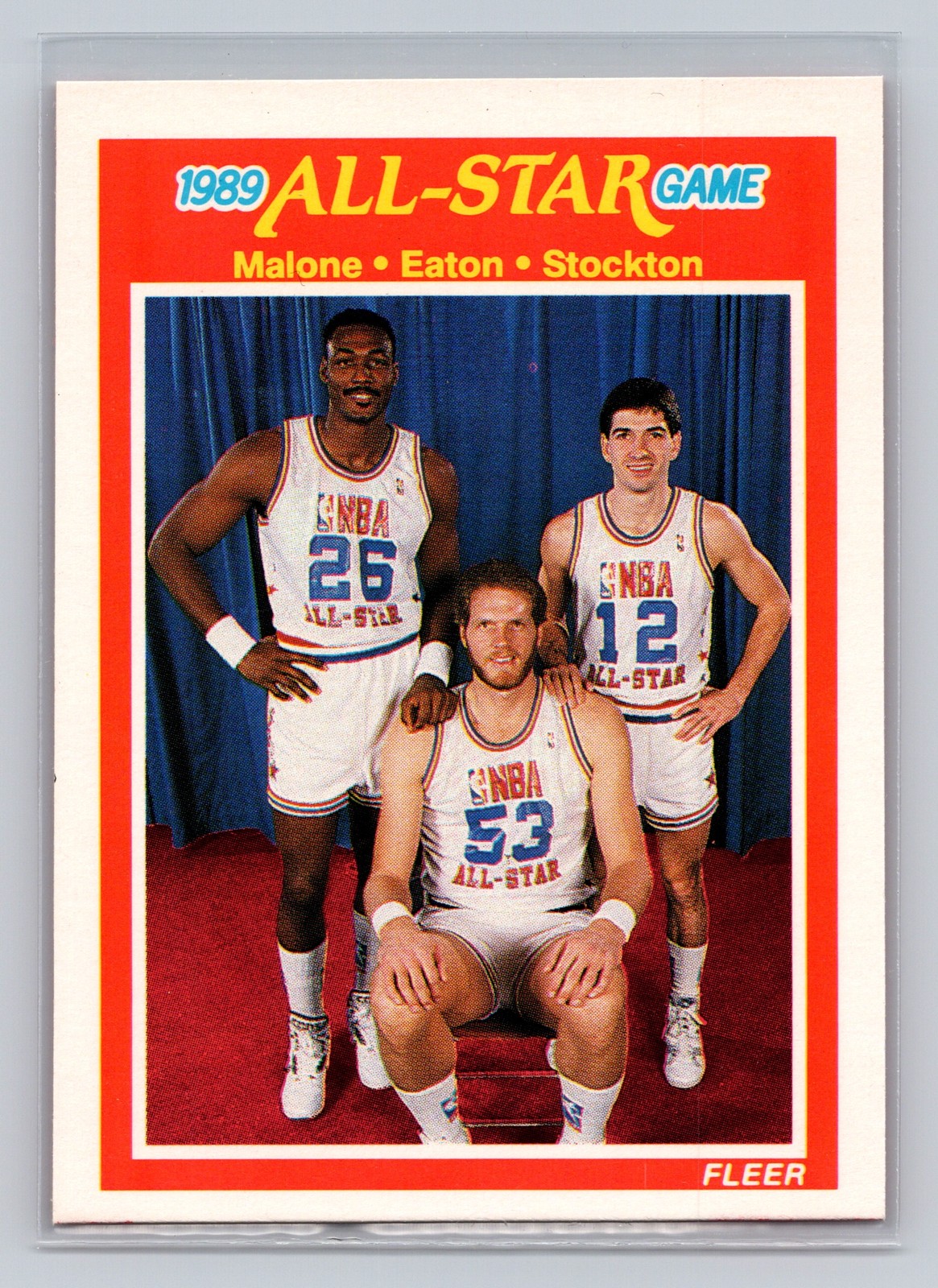 1989-90 Fleer #163 Karl Malone / Mark Eaton / John Stockton