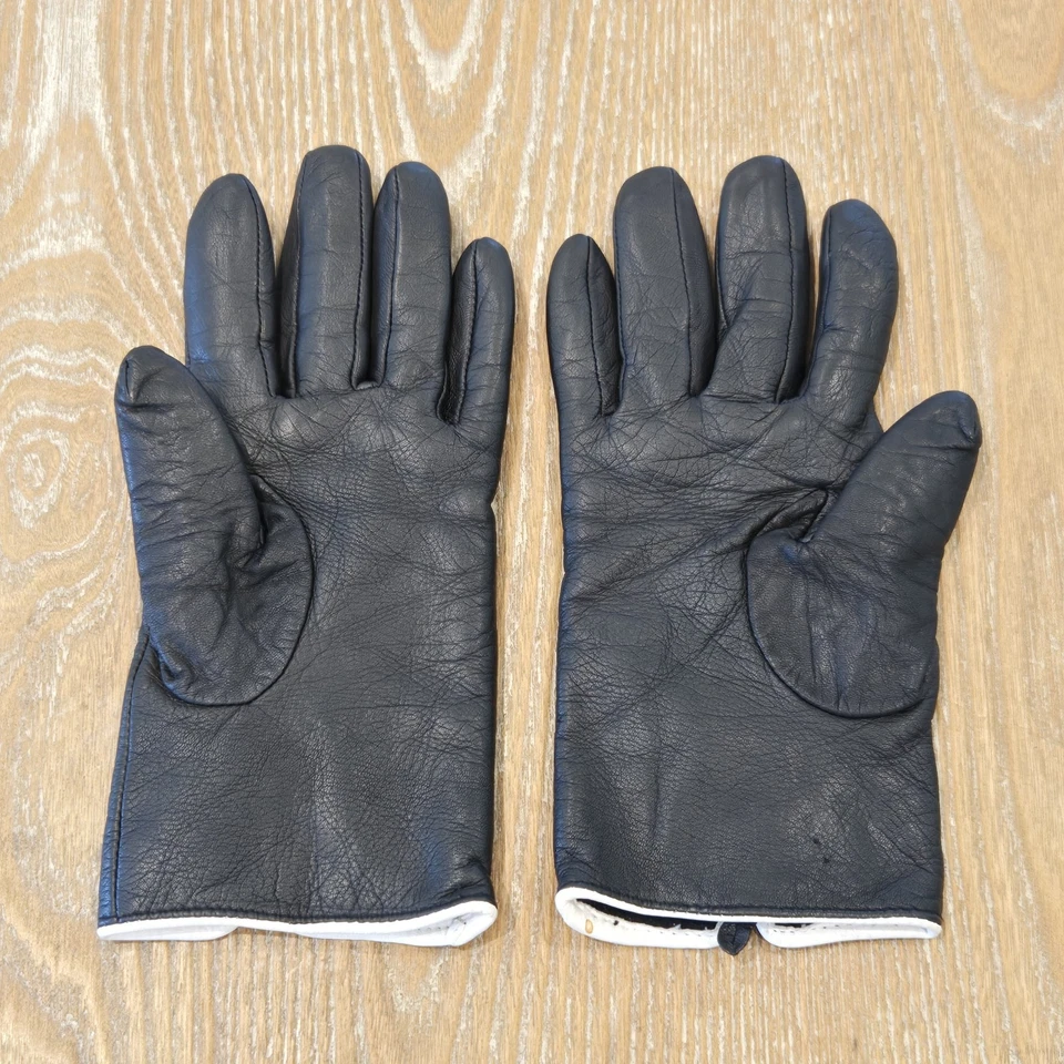 Guantes Mujer Merona Negro Blanco Costuras Cálidos Regalo Vacaciones Navidad Janucá Foto 2 de 4