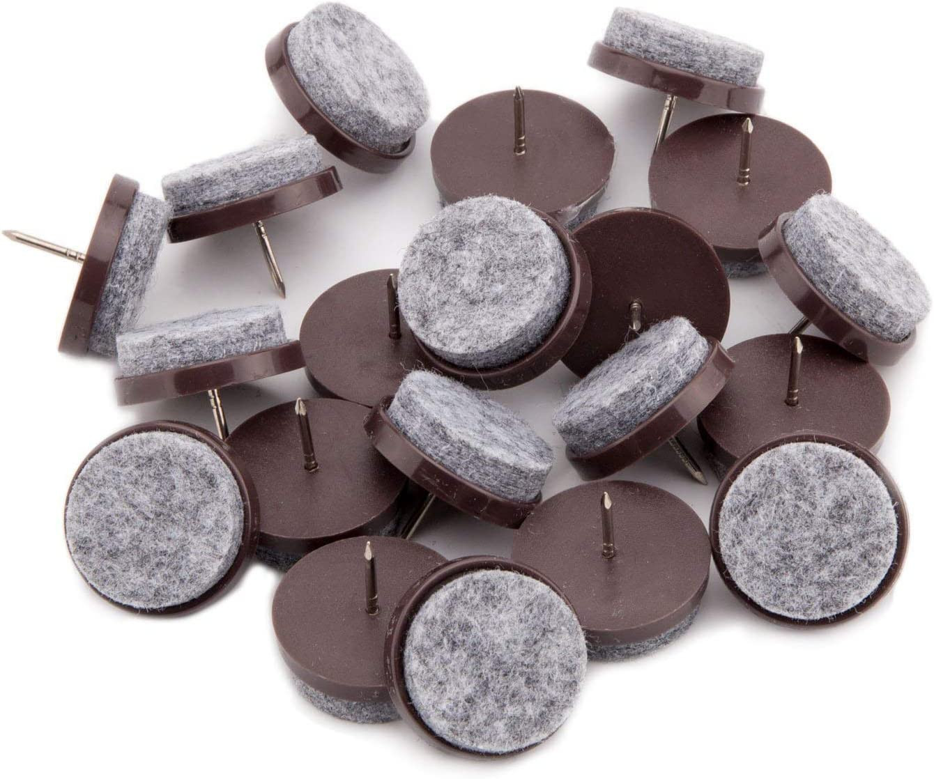 50Pcs round Heavy Duty Felt Furniture Pads, Nail on Furniture Sliders Hardwood F