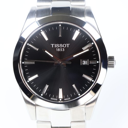 Tissot Gentleman T127.410.11.051.00 Black Dial Quartz 40mm Sapphire Watch NEW