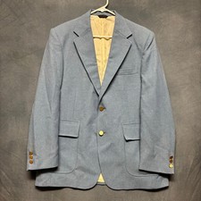 Vintage 70s Levi's Panatela Sportswear Jacket Blazer 42R Blue Office Prep Disco