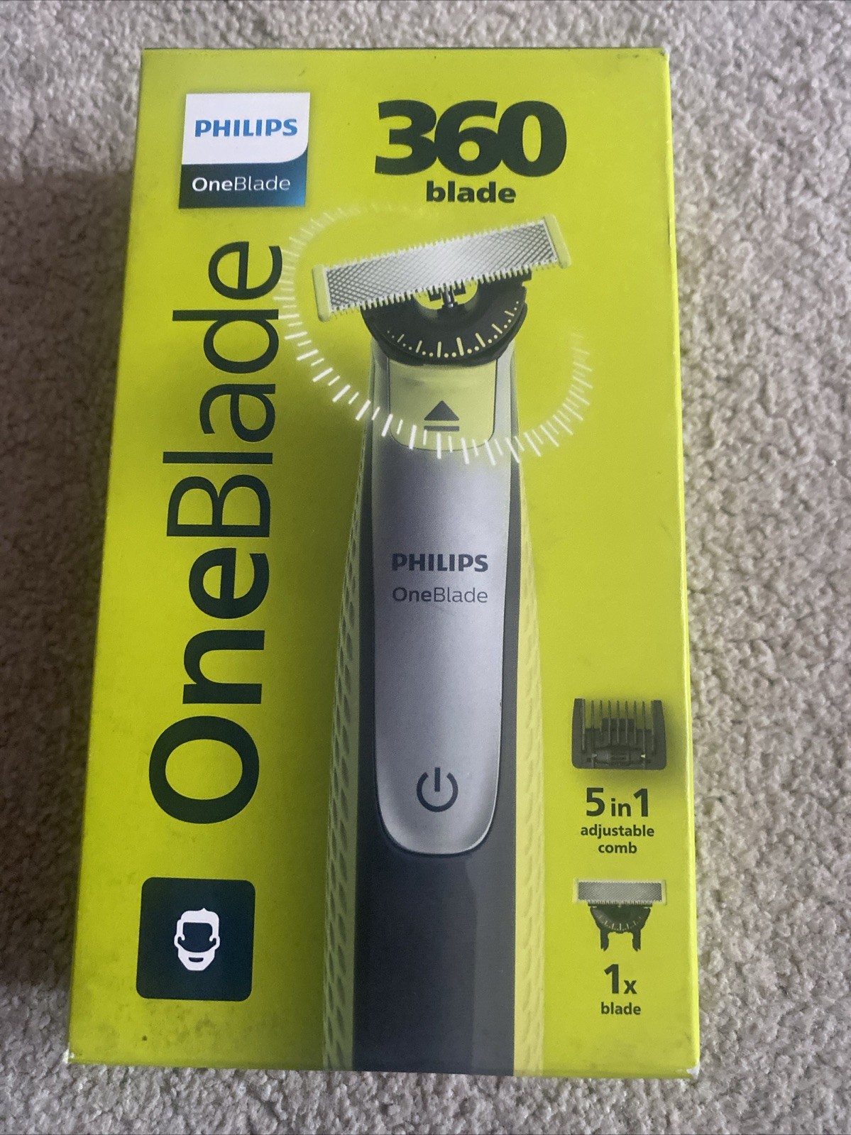 Philips OneBlade 360 Cordless Shaver Trimmer Razor Comb Face&Body