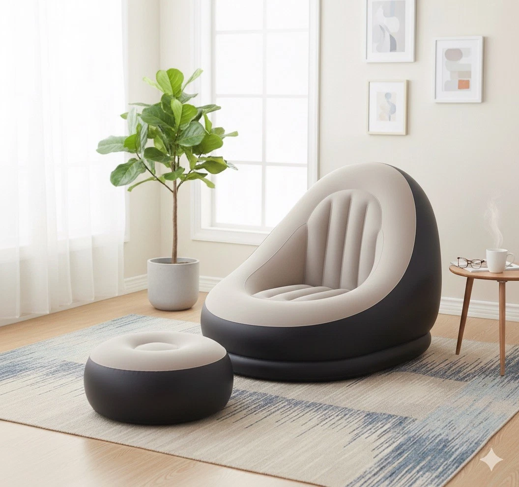 Hamac Gonflable Air Canapé Gonflable Exterieur Étanche Longue Chaise Gonflable + Sac Rangement