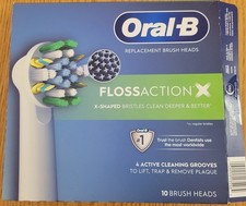 Oral-B FlossAction Electric Toothbrush Replacement Brush Heads 10 Count