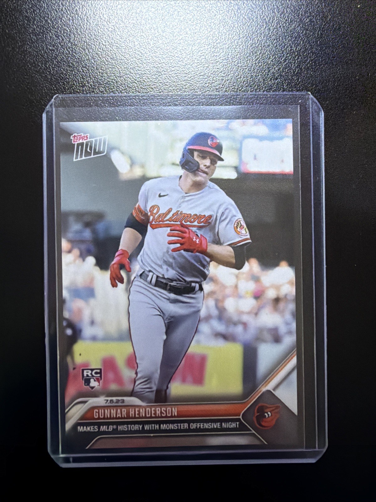 2023 TOPPS NOW #532 GUNNAR HENDERSON- Rookie RC BALTIMORE ORIOLES 🔥