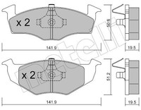 Metelli Bremsbelagsatz, Scheibenbremse 22-0206-1 FüR Seat VW