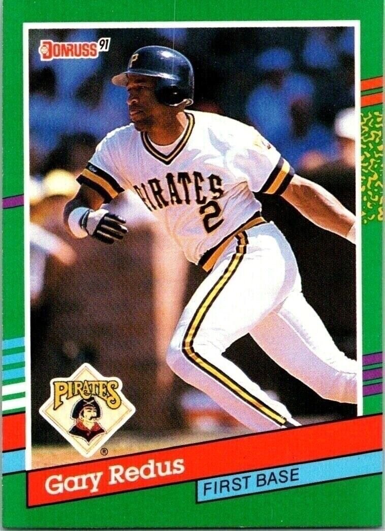 Gary Eugene Redus Pirates 587 First Base Donruss 1990 Baseball Card