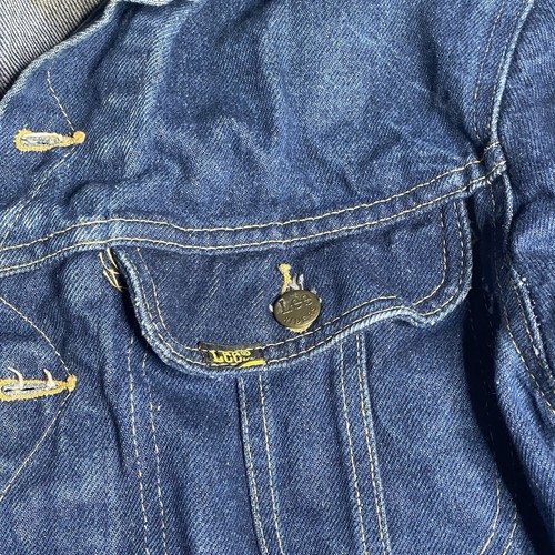 Vintage Lee Jacket Mens Size 40 Denim Trucker Western BikerUSA Patd 153438 Z-308 - Picture 4 of 9