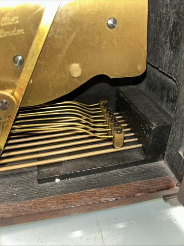 Junger Hans Antike Tischuhr 2 Melodien Mit Holz Wand Console Zusammen 55 Cm H - Bild 4 von 12