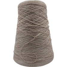 Vintage 1980s Heather 1162 Poly Nylon Flax Yarn Cone DL 97158