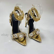 Womens High Heel Rhinestones Pointed Toe Stilettos Evening Lady Sandal Shoes New