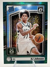 2024-25 Donruss Optic AJ Johnson Green Prizm RC #277 Bucks Color Match /249