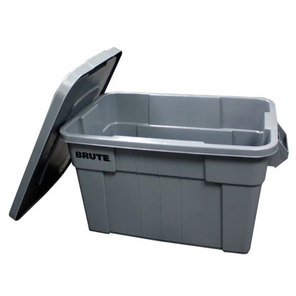 Bolsa de almacenamiento Rubbermaid Commercial Fg9s3100 gris pila y nido con tapa, 20 galones, Foto 4 de 4