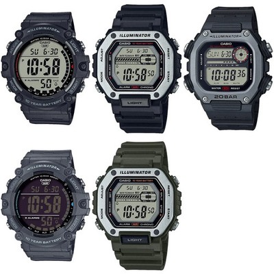 Casio Collection Men's Watches AE-1500WH, MWD-110H, DW-291H Black, Gray, Khaki