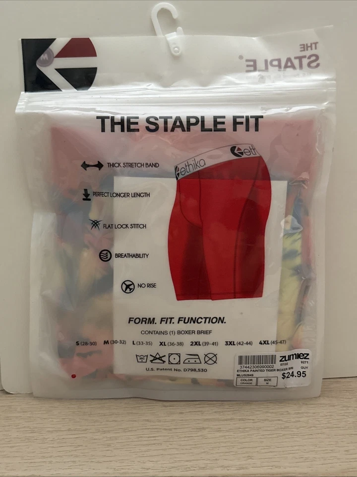 Ethika Orange Painted TigerBoxer Briefs Medium - Image 4 of 4