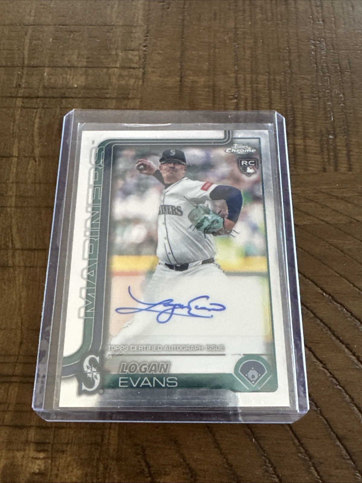 Logan Evans Auto Topps Chrome AC-LE