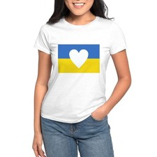 CafePress Ukraine Heart T Shirt Women's T-Shirt 905518572