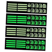 Car Button Stickers Glow Fluorescent Adhesive Decals for Auto Window and