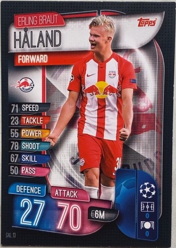 2022-23 Topps Match Attax UEFA ERLING HAALAND Black Edge Edition