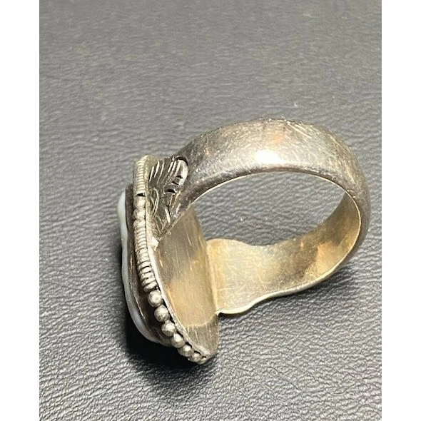 925 Sterling Silver And Baroque Pearl Ring Size 7.75 Sky - Image 4 of 4
