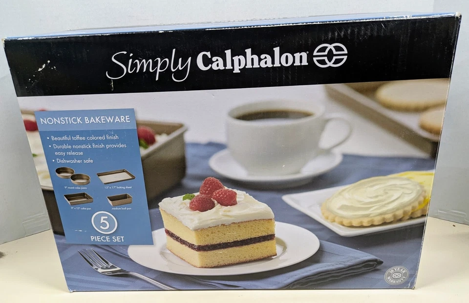 Juego de utensilios para hornear antiadherentes Simply Calphalon de 5 piezas - NUEVO EN CAJA Foto 2 de 4