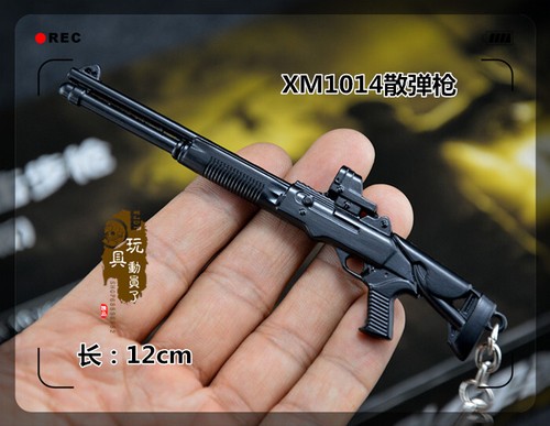 Mini gun model 98k carbine AWP sniper AK47 alloy keychain pendant soldier access - Picture 9 of 47