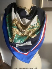Vintage Scarf Patricia Paris Made In Italy Eiffel Tower Opera Sacre Coeur 34  SQ