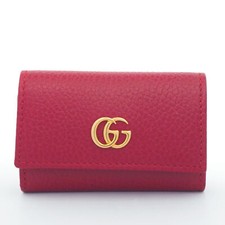 Gucci Petit Marmont 6 Rows GG Logo Gold Hardware Key Case Rank A Key Case
