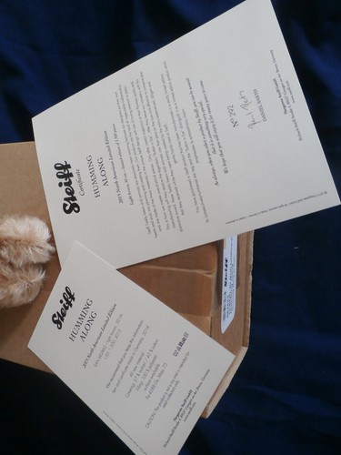 Steiff Bear Mohair Humming Along with humming bird LE# 292 682865 NEW - Picture 4 of 12