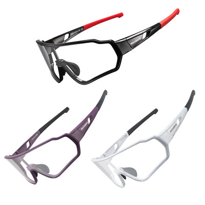 ROCKBROS Fahrradbrille Photochromatisch für Herren/Damen Radbrille 3 Farbe UV400