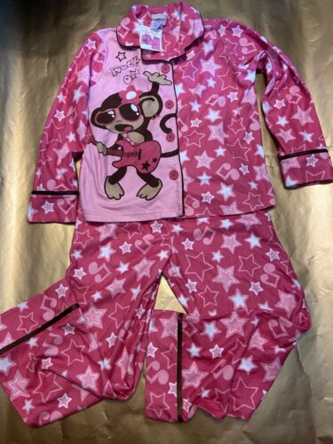 St. Eve 2 Pairs Girls NWT PJs Sz 7/8(M) & Sz 9/10(L) , Set W/Button Top & Pants