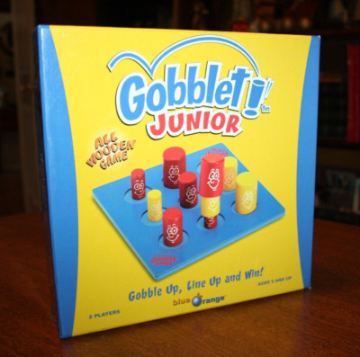 Gobblet! Junior All Wooden Game - Gobble - Line Up - Win -Blue Orange Games 2003